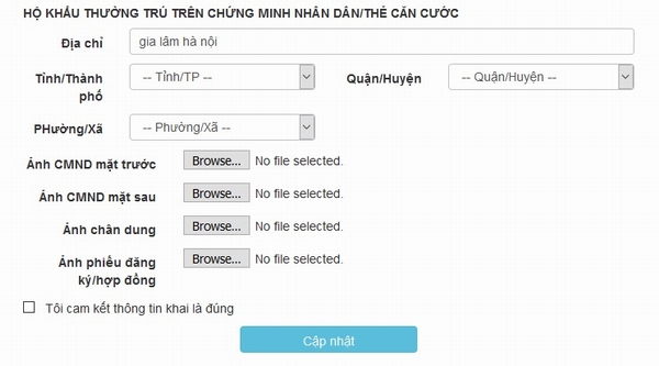 Có thể cập nhật thông tin thuê bao ngay trong trang web MyVinaPhone.